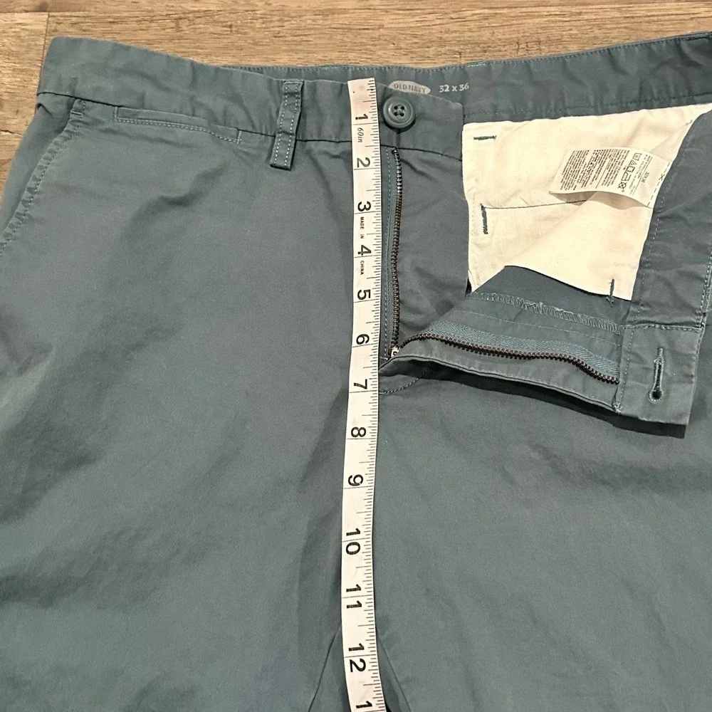 Old Navy Mens Slim Fit Chino Pants 32x36 Slate Blue Green Stretch Twill Trousers - Picture 7 of 9